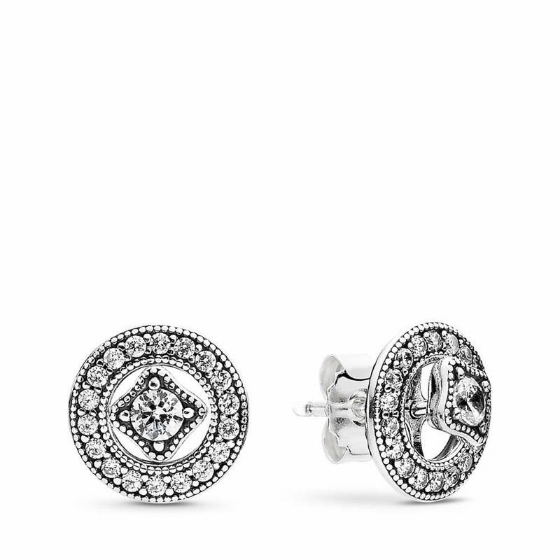 Pandora Australia Vintage Allure Stud Earrings - Sterling Silver | KILVWQ025